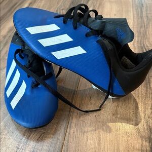 Adidas Kids Blue and Black Soccer Cleats